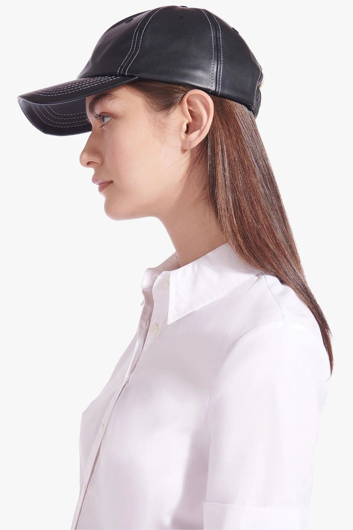 SEASIDE HAT | BLACK VEGAN LEATHER