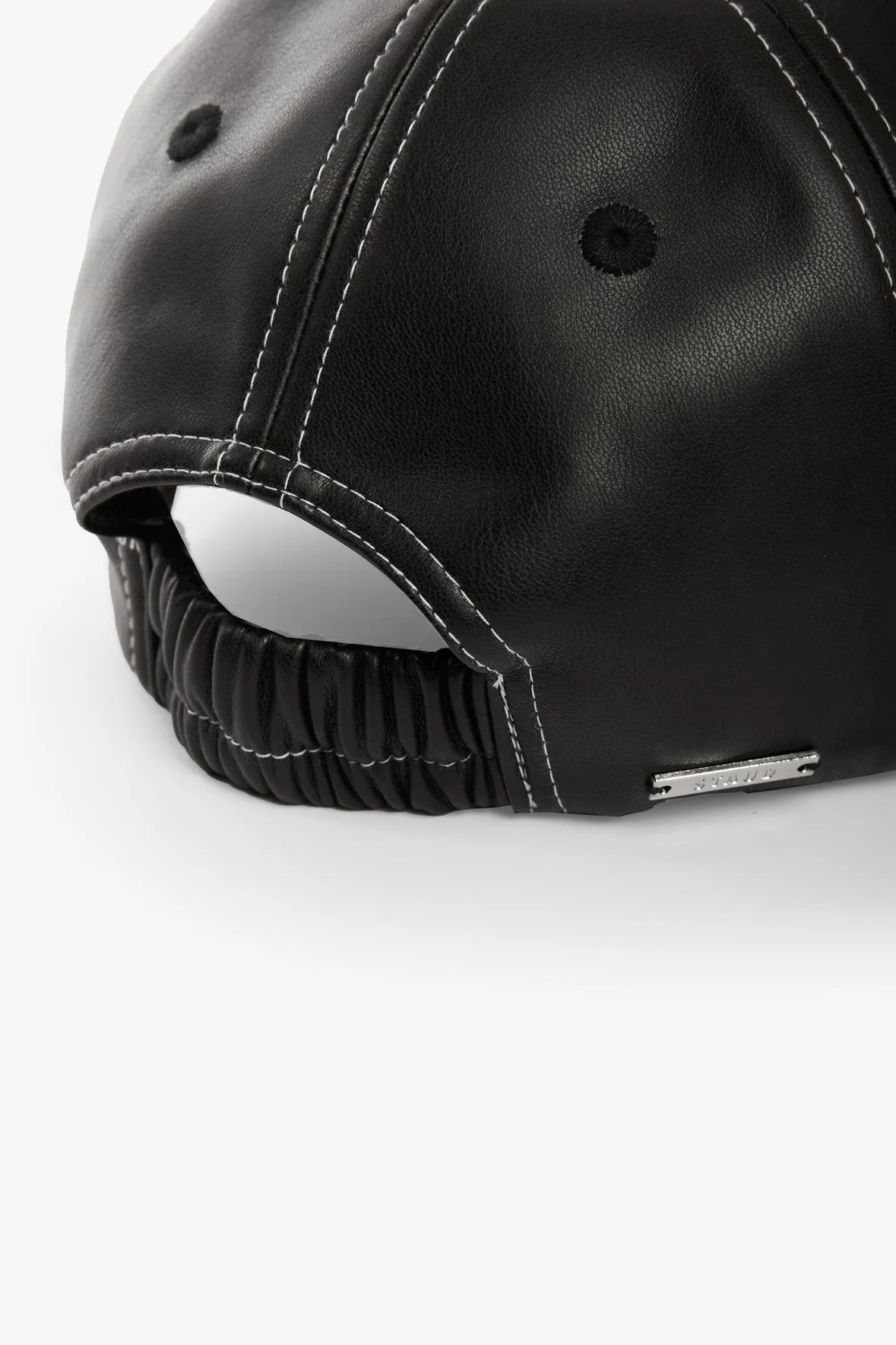 SEASIDE HAT | BLACK VEGAN LEATHER