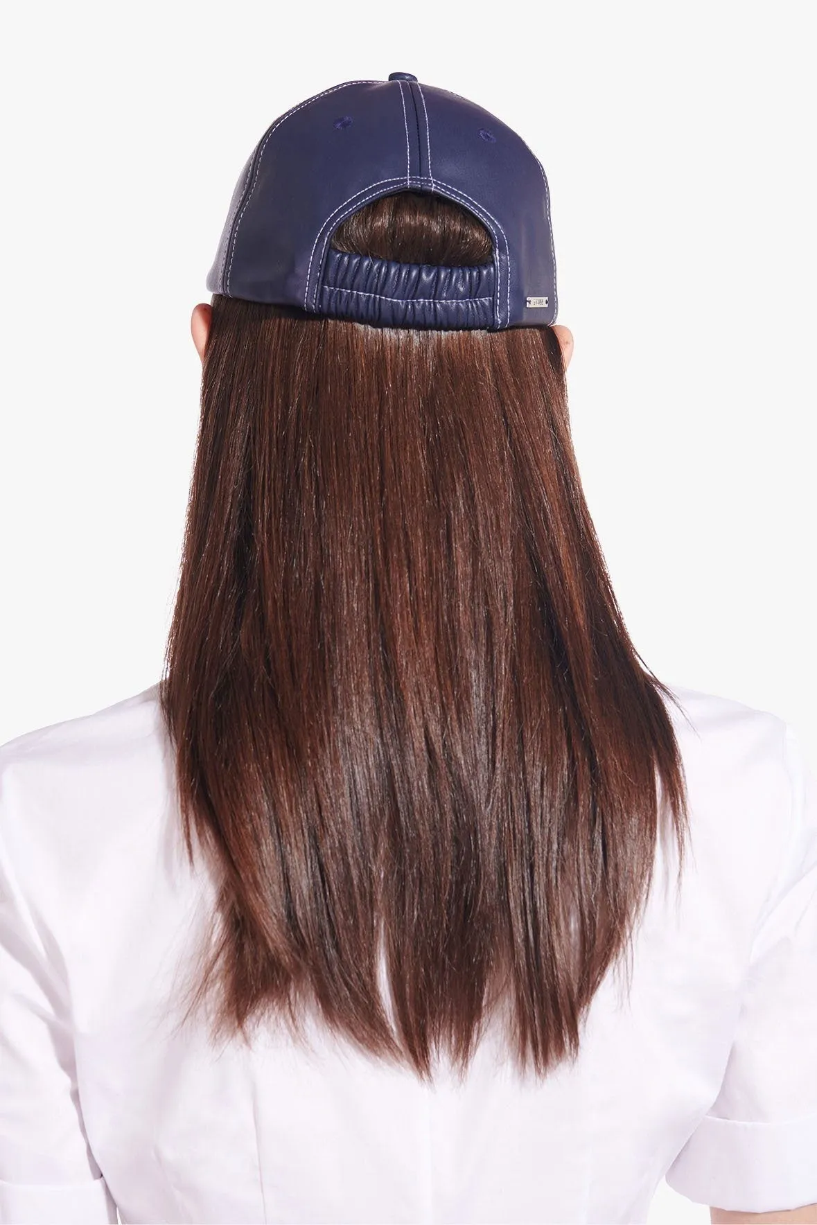 SEASIDE HAT | NAVY VEGAN LEATHER