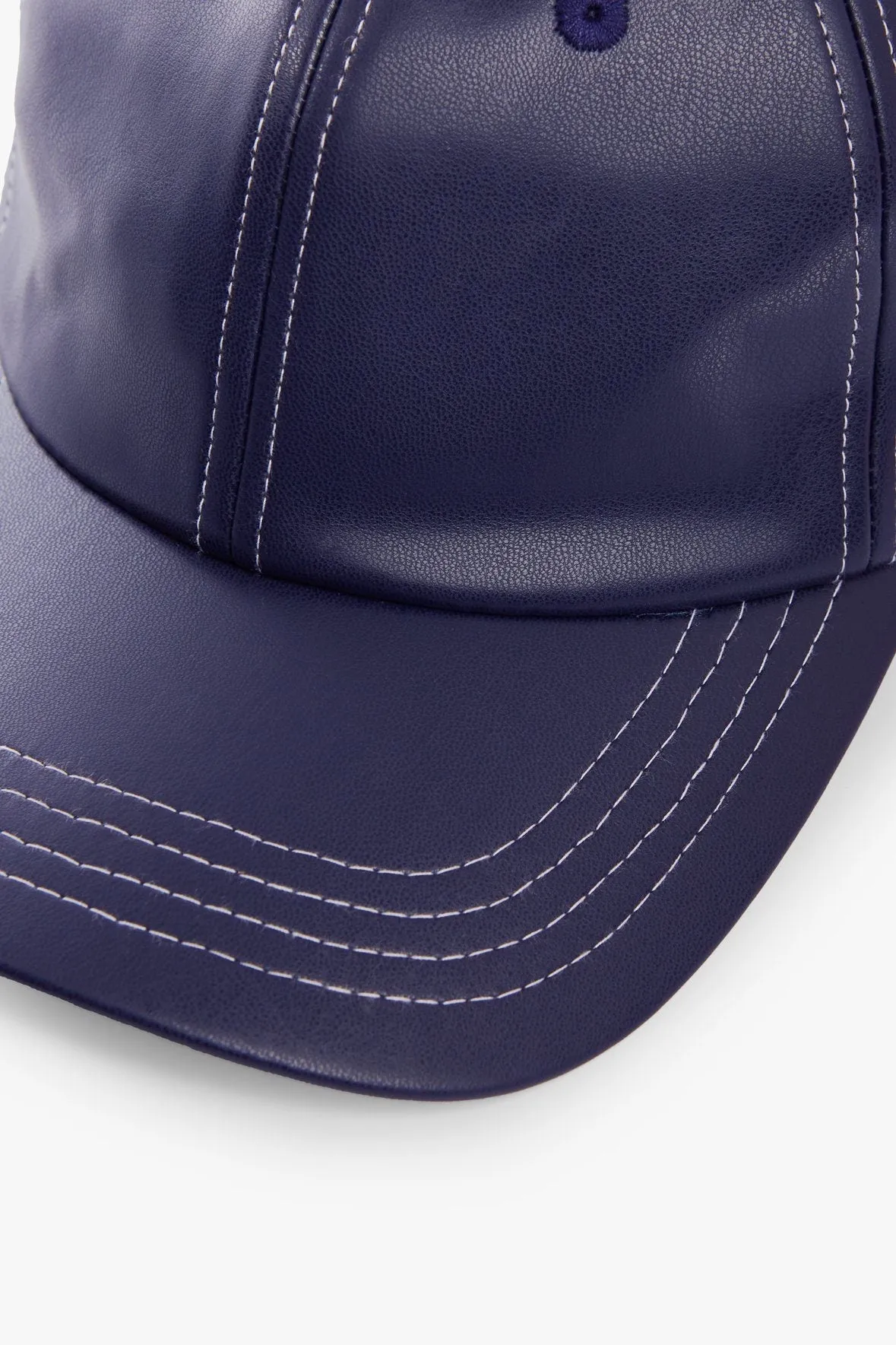 SEASIDE HAT | NAVY VEGAN LEATHER
