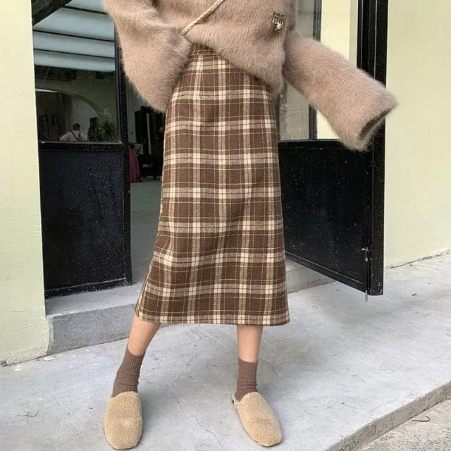 Sofia Retro Plaid Skirt