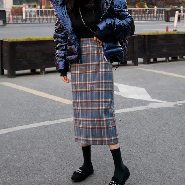 Sofia Retro Plaid Skirt