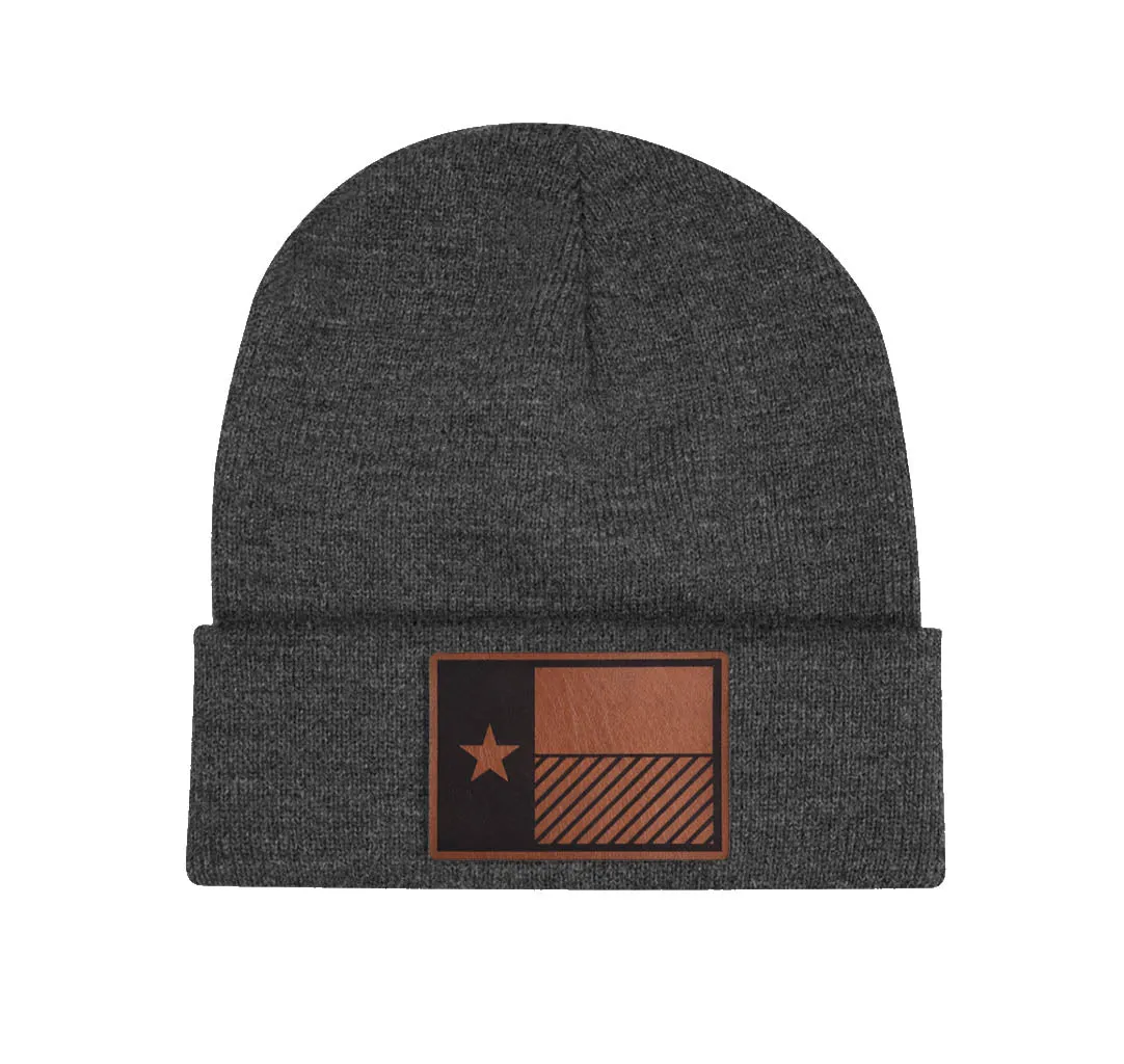 Texas Flag Diagonal Beanie w/ Cuff