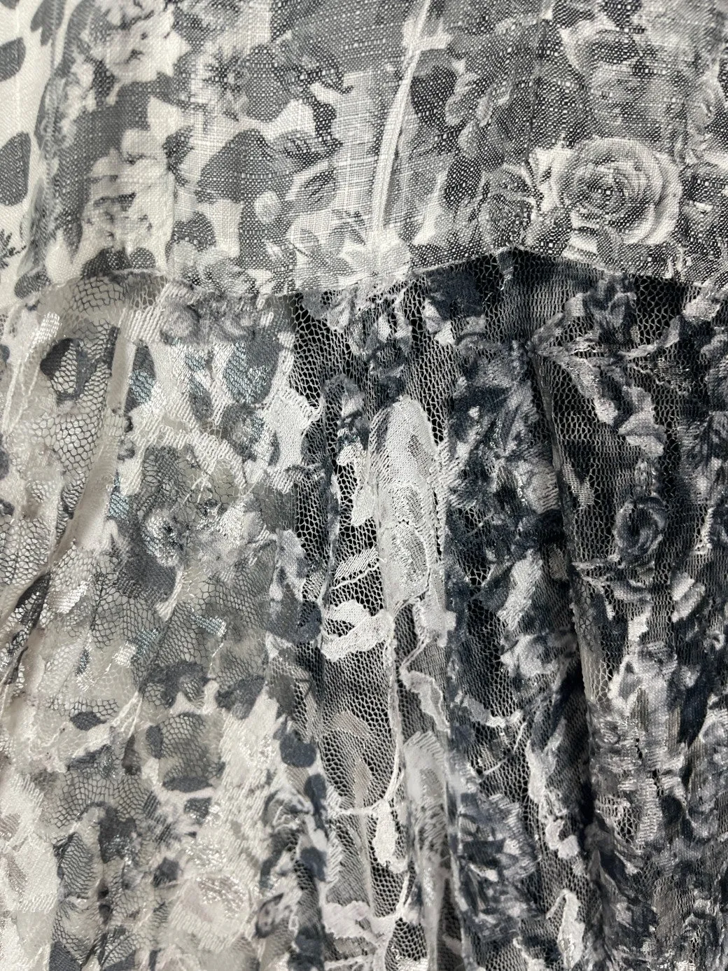 The Best is Yet to Come Black White Floral Lace Bohemian Vest