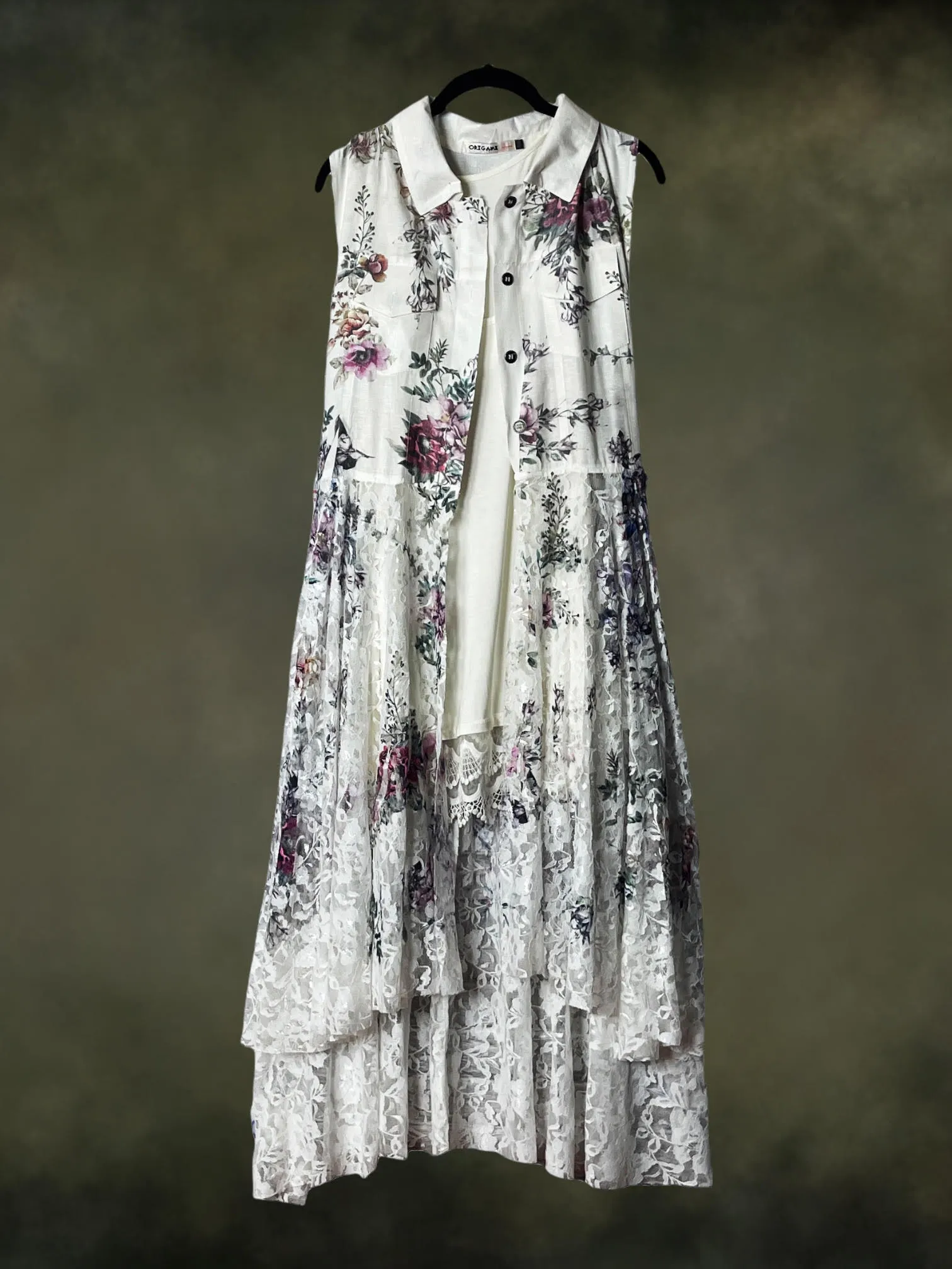 The Best is Yet to Come White Floral Lace Bohemian Vest
