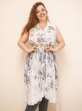 The Best is Yet to Come White Floral Lace Bohemian Vest