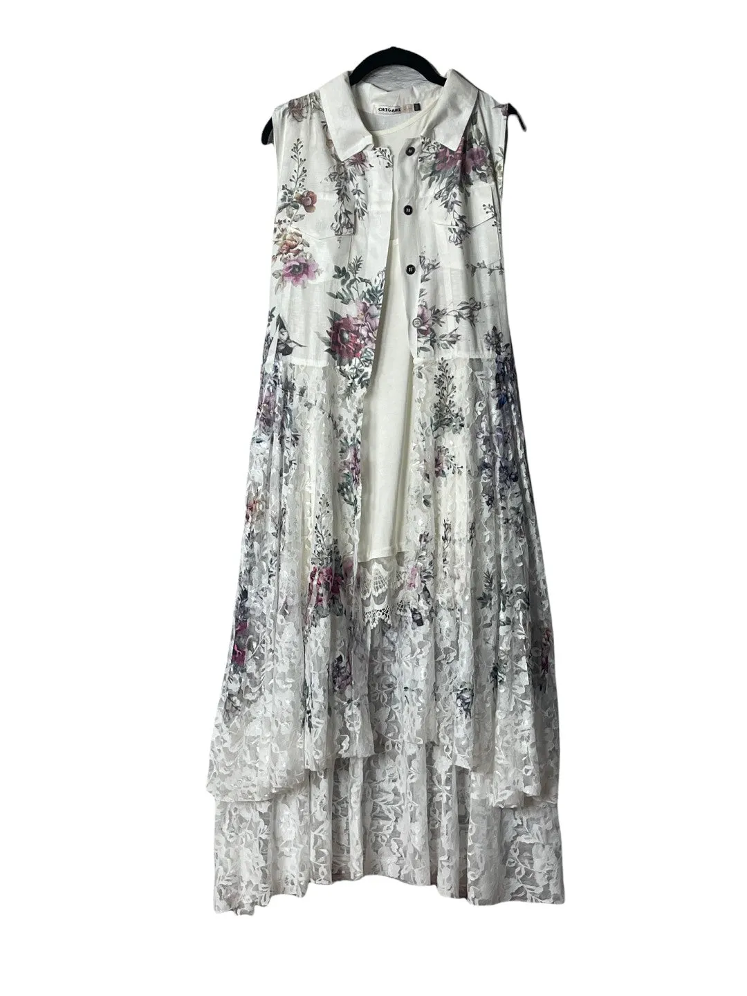 The Best is Yet to Come White Floral Lace Bohemian Vest