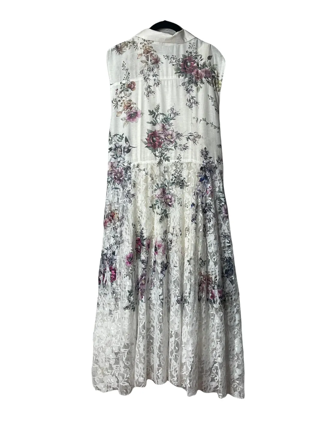 The Best is Yet to Come White Floral Lace Bohemian Vest