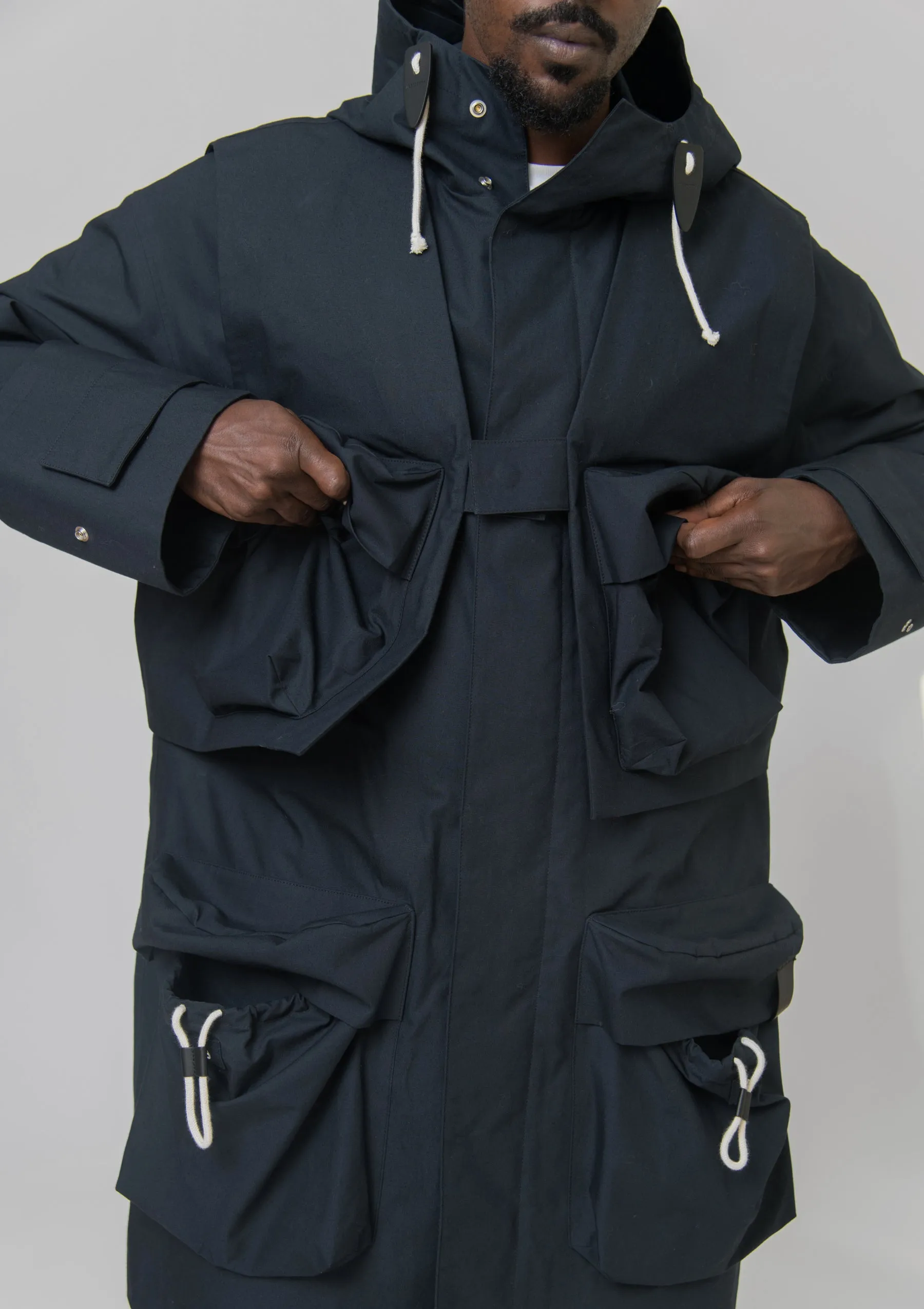 Water Repellent Cotton Parka Midnight J47AA0105
