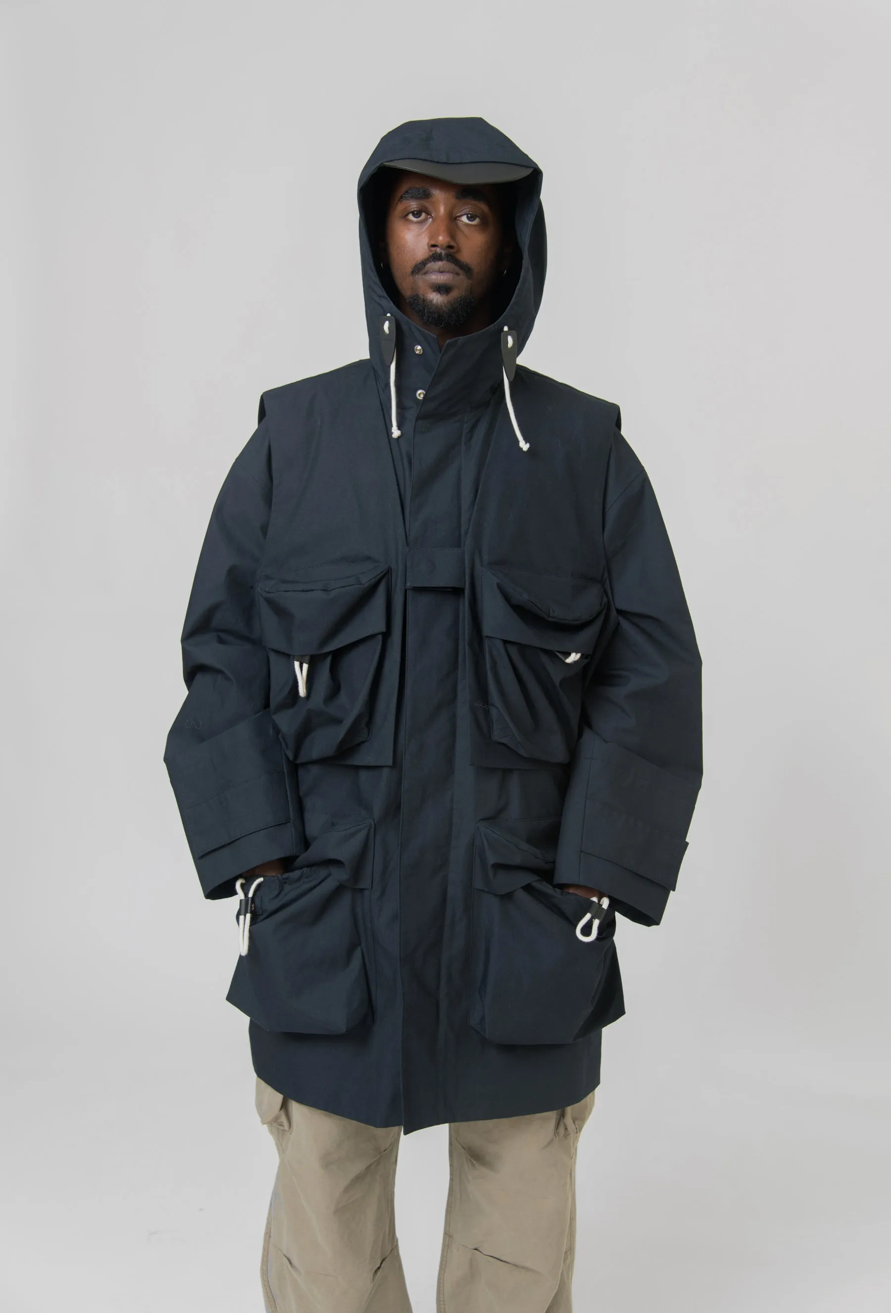 Water Repellent Cotton Parka Midnight J47AA0105