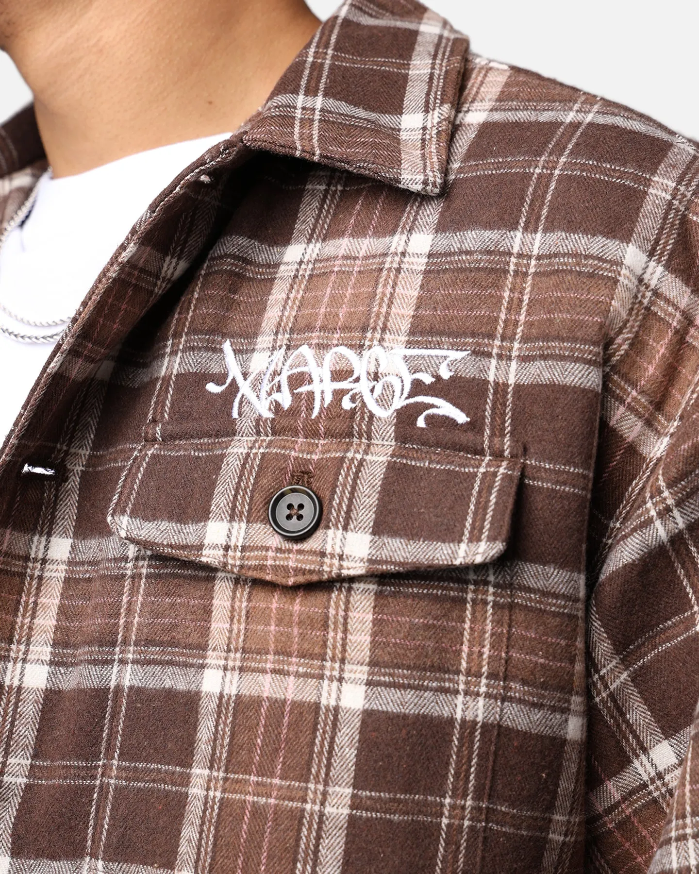 X-Large Quilted Flannel Shirt Brown